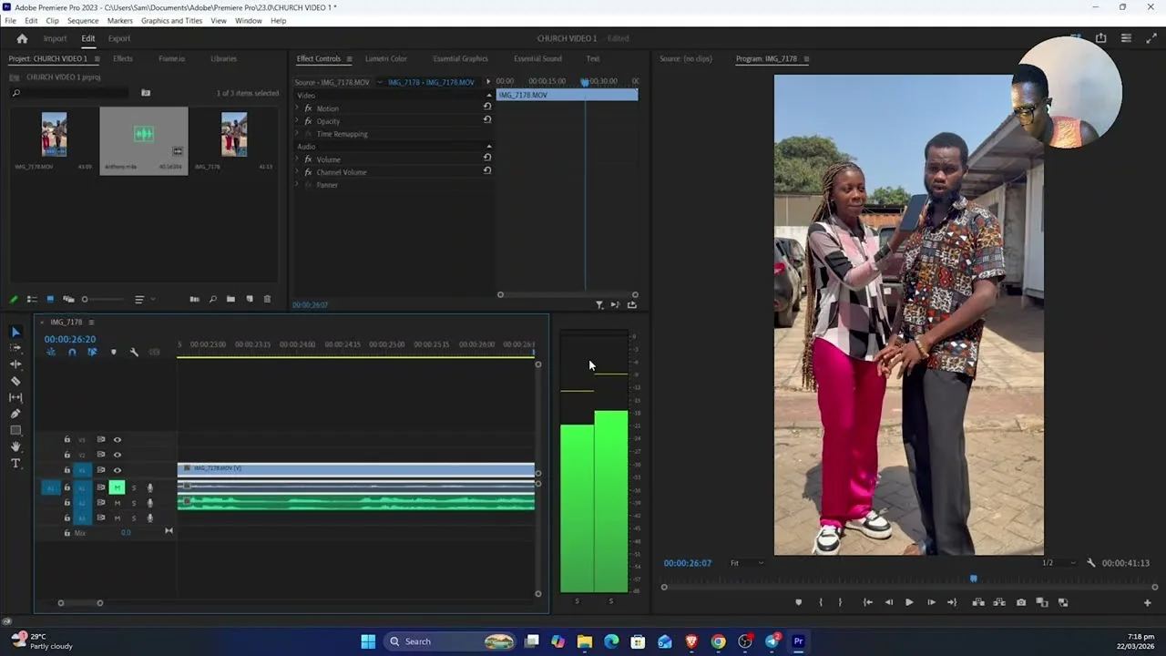 Video thumbnail for a lip sync tutorial in Adobe Premiere Pro by PKBCreates.